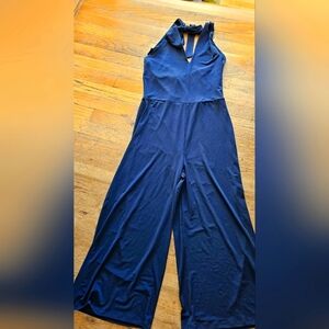 Veronica M. Halter Jumpsuit Navy Blue